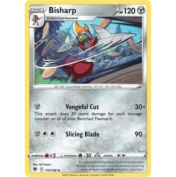 Sběratelská karetní hra Pokémon karta Bisharp 116/189