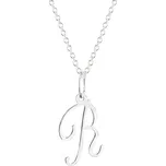 GEMMAX Řetízek s písmenem „R“ bílé zlato - malé, psací – bílé zlato 585/1000 GUSWN-42941-25841 – v dárkovém balení s Certifikátem ryzosti