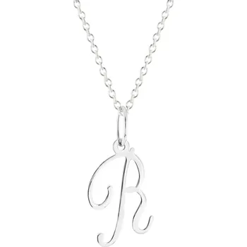 Náhrdelník GEMMAX Řetízek s písmenem „R“ bílé zlato - malé, psací – zlatý šperk ryzosti 585/1000 v Dárkovém balení s Certifikátem GUSWN-42941-25841