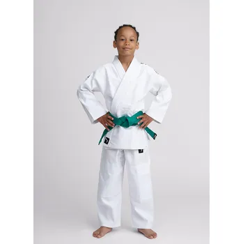 Kimono DĚTSKÉ judo kimono gi IpponGear NXT - (White)/BLACK + bílý pásek Velikost: 130 cm
