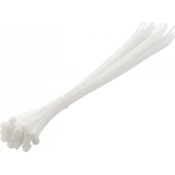 Stahovací páska Högert Nylonové stahovací pásky 4.8 x 300 mm, 25 ks, bílé HT2C728