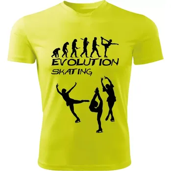Dámské tričko KRASOBRUSLENÍ dámské tričko Evolution limetkové L (dámské tričko EVOLUTION sportovní SKATING)