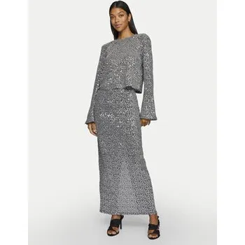 Dámská sukně Vila Maxi sukně Sanadu 14101820 Stříbrná Regular Fit 34