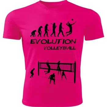 Dámské tričko VOLEJBAL dámské tričko Evolution růžové M (dámské tričko EVOLUTION sportovní VOLLEYBALL)