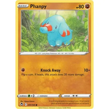 Společenská hra Pokémon karta Phanpy 091/195