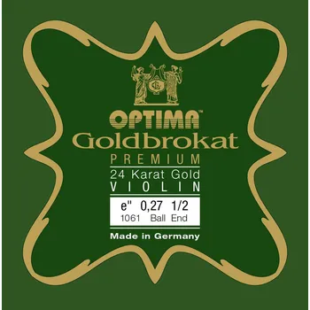 Struna pro kytaru a smyčcový nástroj Optima Struny pro housle Goldbrokat Premium 24 Karat GoldE 0,27 K hart 31090