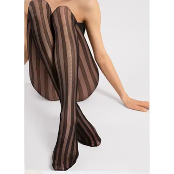 Dámské punčochy Fiore Raya 20 den G6109 Punčochové kalhoty black/brown 3-M (Vzorované punčochové kalhoty)