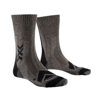 Pánské ponožky X-Bionic HIKE PERFORM MERINO CREW BROWN/BLACK hnědá 39-41 EU