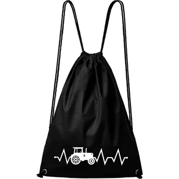 Městský batoh DOBRÝ TRIKO Bavlněný batoh Tep traktor Barva: Černá