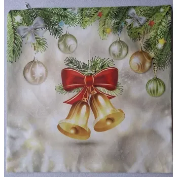 Povlak na dekorativní polštářek Povlak na polštářek vánoční zvonky