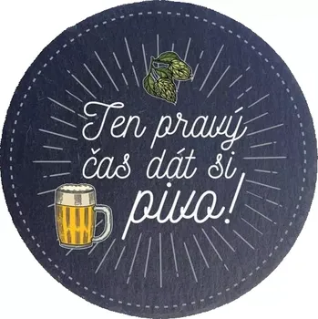 Kameninový podtácek 10cm - Čas na pivo