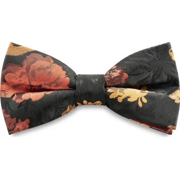 Motýlek Dianthus | Černý, oranžový a žlutý květinový předvázaný motýlek - Trendhim