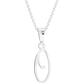 Náhrdelník GEMMAX Řetízek s písmenem „O“ bílé zlato - velké, psací – zlatý šperk ryzosti 585/1000 v Dárkovém balení s Certifikátem GUSWN-42421-25841