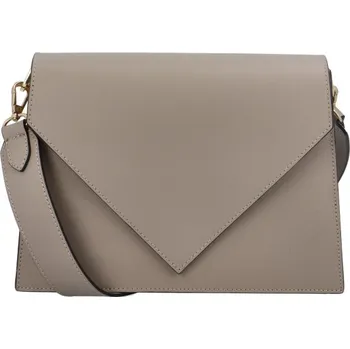 Kabelka Dámská kožená kabelka na rameno šedá - Delami Lamis An šedá