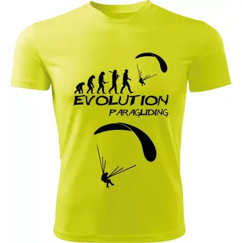 Pánské tričko PARAGLIDING tričko Evolution limetkové (pánské tričko EVOLUTION sportovní PARAGLIDING )