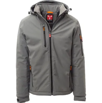 pracovní bunda Zateplená softshell bunda Payper CREEK PAD Barva: Kouřová/ Černá, Velikost: S