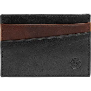 Peněženka Montreal Mini černé a světle hnědé RFID kožené pouzdro na karty - Lucleon