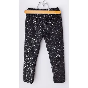 Dívčí legíny Premium sametové Lily Grey legíny Silver Black - 98