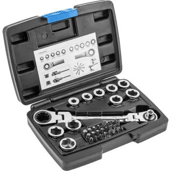 Matice Högert Očkový klíč s ráčnou s kloubem a s nástavci HT1R491