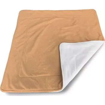 deka Sablio Dětská deka pro miminko Bílé čárky na oranžové - 80x100 cm