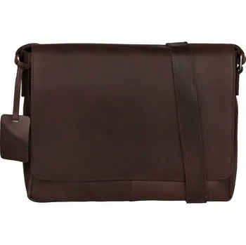 BURKELY Kožená taška přes rameno Burkely Amigo tm. hnědá