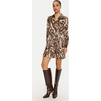 Dámské šaty Liu Jo Košilové šaty WF4516 T5973 Hnědá Regular Fit 46