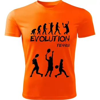 Pánské tričko Tenis tričko Evolution oranžové L (pánské tričko EVOLUTION sportovní tennis)