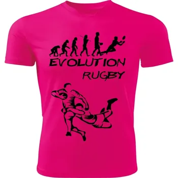 Dámské tričko RUGBY dámské tričko Evolution růžové XS (dámské tričko EVOLUTION sportovní RUGBY)