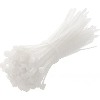 Stahovací páska Högert Nylonové stahovací pásky 2.5 x 100 mm, 100 ks, bílá HT2C717