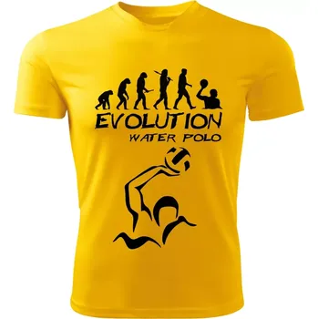 WATER POLO tričko Evolution Vodní pólo žluté 3XL (pánské tričko EVOLUTION sportovní WATER POLO)