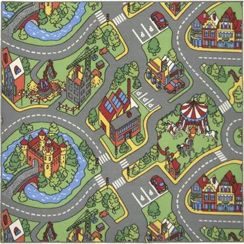 Koberec Dětský kusový koberec Hravé město čtverec, 300x300, vícebarevná, dětský pokoj, Vopi - 1 rok na vrácení + DOPRAVA ZDARMA k Vám i zpět