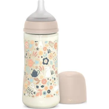 Kojenecká láhev Suavinex Kojenecká láhev Wonderland 360 ml Fyziol průtok L Liberty růžová