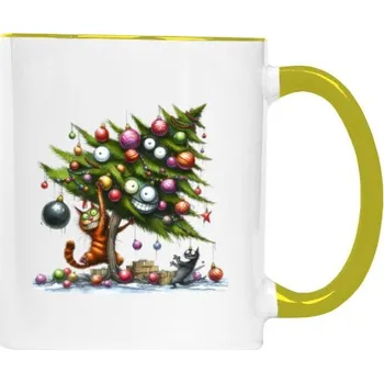 Hrnek malý barevný s potiskem Veselé vánoce