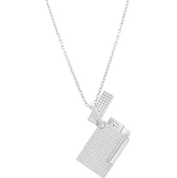 Zapalovač S.T. DUPONT - NECKLACE DIAMOND TIP SILVER - Náhrdelník se zapalovačem
