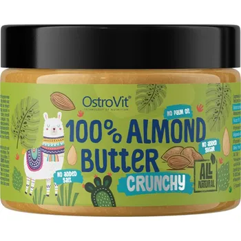 Ostrovit 100% almond butter crunchy 500g mandlové křupavé máslo