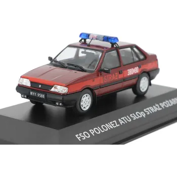 autíčko FSO Polonez ATU SLOp Hasiči 1:43 - DeAgostini Legendy FSO časopis s modelem #71 FSO Polonez ATU SLOp Straż Pożarna - kovový model auta 1/43