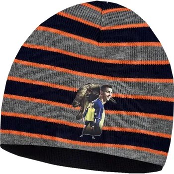 Čepice Numberoplus Dětská fotbalová pletená čepice line- Cristiano Ronaldo CR7 Barva: Oranžová