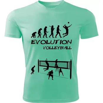 VOLLEYBALL tričko Evolution volejbal mátové XXL (pánské tričko EVOLUTION sportovní VOLLEYBALL )