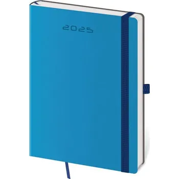 Diář Týdenní diář 2025 A5 Flexies modrý s poutkem