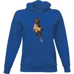 Dámská mikina s kapucí s potiskem Belgický ovčák Malinois dámské