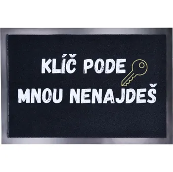 Koberec Rohožka Klíč pode mnou nenajdeš 40x60 cm, 40x60, černobílá, Mercury Flooring - 1 rok na vrácení + DOPRAVA ZDARMA k Vám i zpět