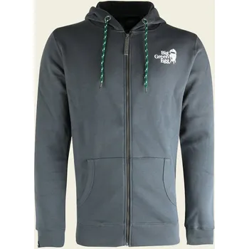 Zahradní gril Big Green Egg mikina se zipem tm.šedá vel.L 700577