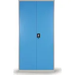 B2B Partner Dílenská policová skříň na nářadí, 4 police, šedá/modrá, 1850x900x400 mm