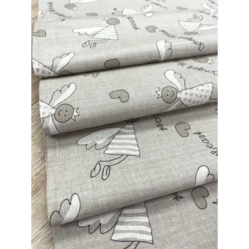 Bavlněná látka s motivem andělů š. 150 cm