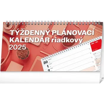 Kalendář Týždenný plánovací riadkový kalendár 2025 - stolový kalendár