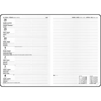 Diář Týdenní diář 2025 Zoro Flexi A5 modrá