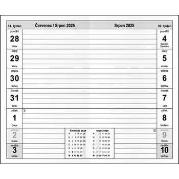 Diář Diář 2025 Alois PVC černá kapesní