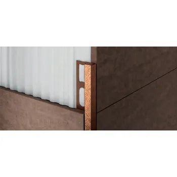 Stavební profil ZQAND/10 - profil pro venkovní roh, délka 270 cm, hliník, tmavě hnědý 31142