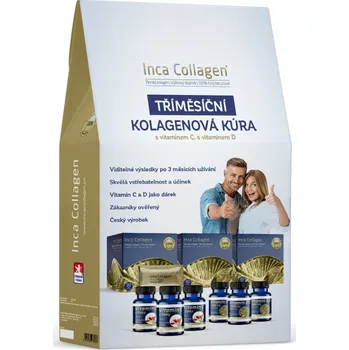 Kloubní výživa INCA COLLAGEN Tříměsíční kolagenová kúra 3 x 30 sáčků + vitamín C a vitamín D