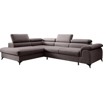 Sedací souprava Rozkládací sedací souprava, sivohnědá, levá, PONY ROH